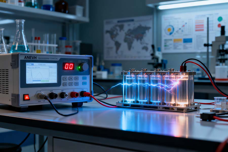 Programmable bidirectional DC power supply for testing fuel cells